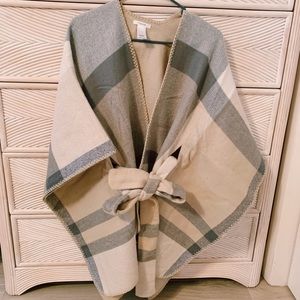 Tie front knit kimono